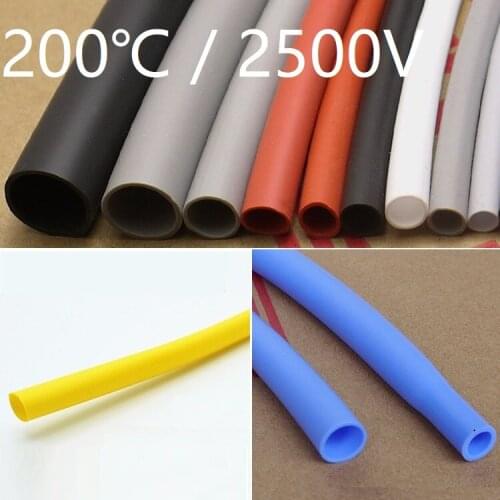 Diameter 0.8 1 1.5 2 2.5 3 3.5 4 5 6 7 8mm Soft Silicone Heat Shrink Tube Cable Sleeve Elastic Insulated Wire Wrap Line Protect