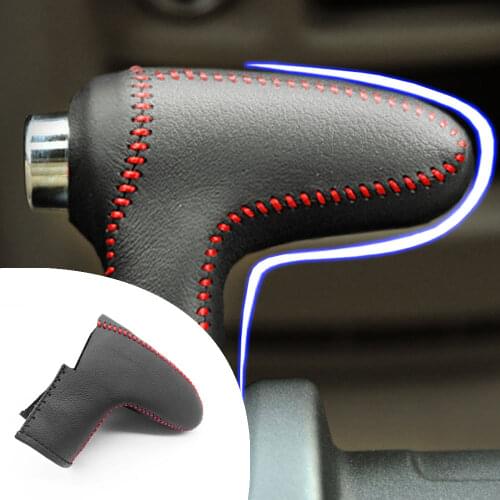 For Honda CIVIC CR-V XR-V NSX JAZZ HR-V ACCOR AT 1pc PU Leather Hand Brake Shift Knob Cover Gear Case Car Decor Shift Knob Shell