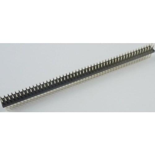 10pcs 2x50 P 1.27mm x1.27mm Pitch Pin Header dual row Straight Through Hole Male straight gold plated Rohs