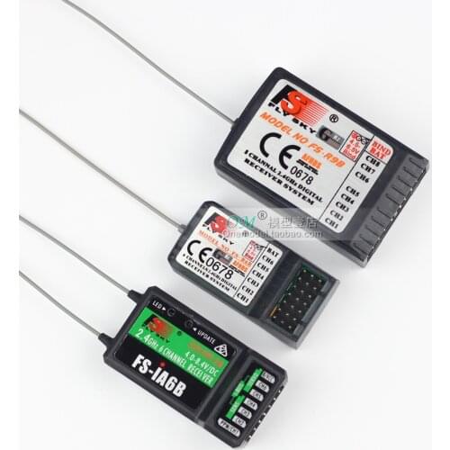 M./-FLYSKY FS-IA6B/FS-R6B/FS-R9B 2.4G 6CH PPM Output With iBus Port Receiver For FLYSKY FS-i6 FS-i10 i6X i6S Racing Drone