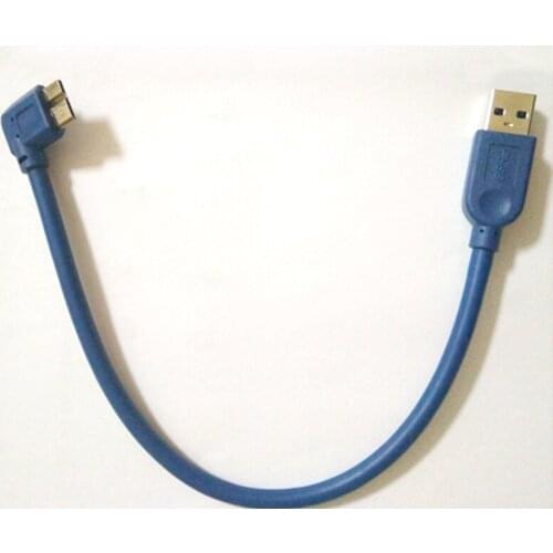 USB3.0 AM To MicroB 90 Degree Elbow High Speed Transmission Data Cable 29cm Short Cable USB3.0 Data Cable Adapter