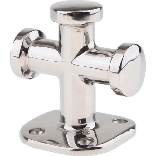 316 Stainless Steel Boat Single Cross Bollard Dock Mooring Cleat Cross Bit