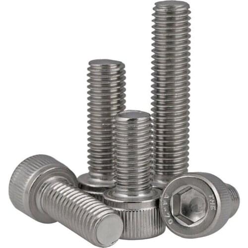 M2 M2.5 M3 M4 M5 M6 M8 M10 M12 Hex Hexagon Socket Cap Head Screws 316 Stainless Steel DIN912 Allen Bolts Length 4mm-150mm