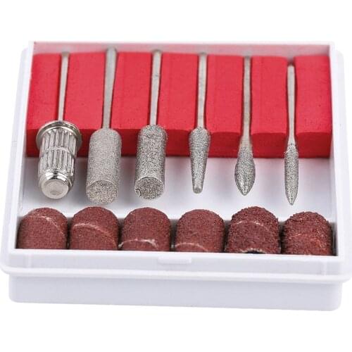 6PCS Drill Bits and Sanding band Professional Electric Nail Drill Machine Manicure Tool Sanding bands for Nail Drill Replacement