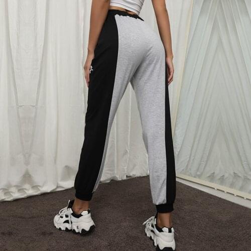 New Straight Pants Women Printing Drawstring Hip Lifting Casual Women Clothes