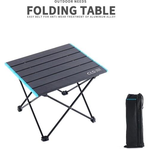 Portable Folding Table Outdoor Camping Furniture Mini Computer Camping Tables Picnic Barbecue Bed Aluminum Alloy Folding Table