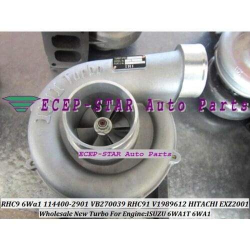 RHC91 114400-2901 114400-2902 VB270039 RHC9 V1989612 VB270074 Turbo Turbocharger For HITACHI EXZ200-1 EX200-1 6WA1T 6WA1 TCC TCN