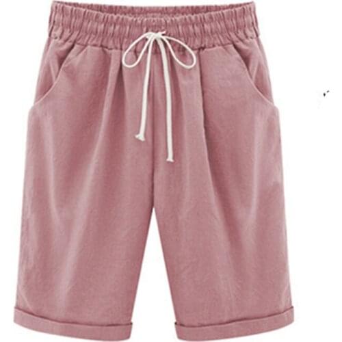 Casual Solid Color Womens Five Point Shorts Womens Loose Women Trouser Oversize Woman Clothes Plus Size Ladies Clothes Short