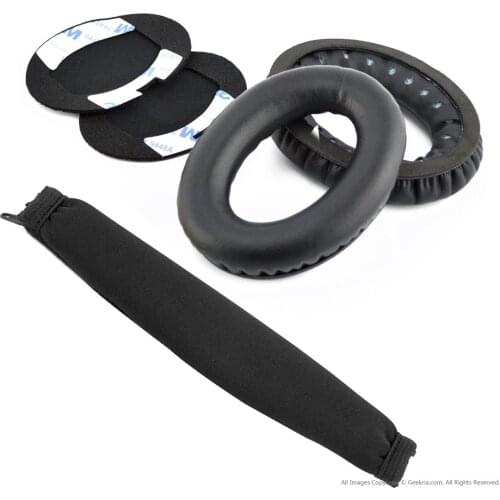 Replacement Ear Pads for Bose QuietComfort QC2, QC15 Headphone Replacement Ear Pad + Headband Cover/Ear Cushion/Ear Cups/Ear
