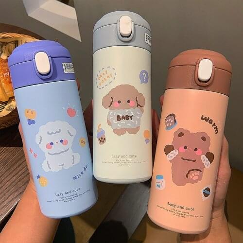 350ml RaccoonThermos Mug Portable Cute Insulated Cup Stainless Steel Vacuum Flask Thermal Bottle Tumbler Thermocup