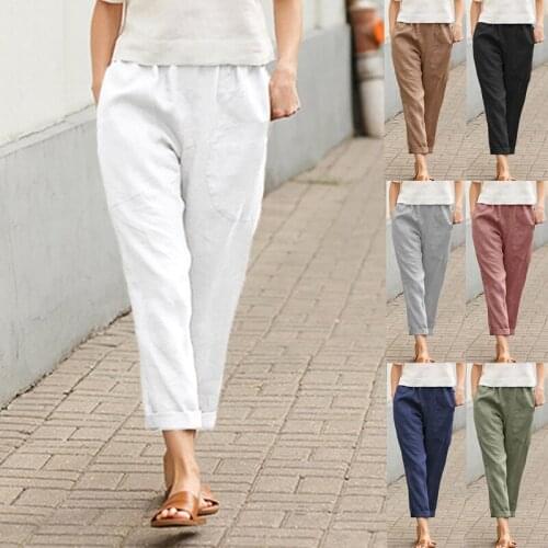 High Street Solid Summer Fashion Solid Cozy Pant Ladies Sexy Trousers For Woman Pants