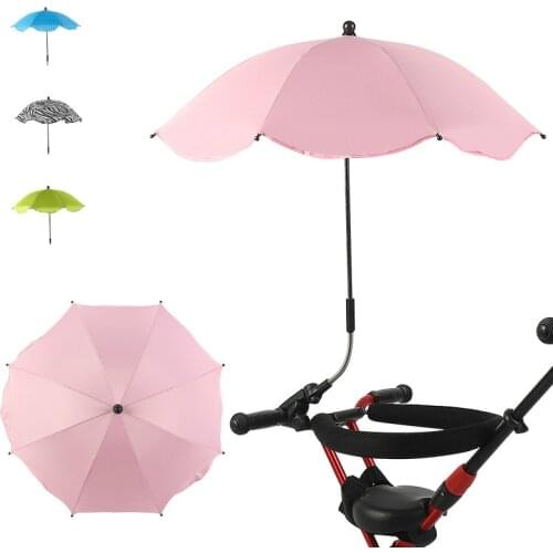 Universal Baby Pram Umbrella Adjustable Shade Umbrella Uv Sunshade For Stroller, Baby Stroller Accessories