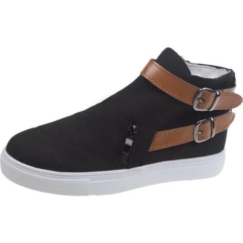 New girls plus size sneakers fashion high-top buckle light and comfortable breathable non-slip casual hiking shoes women