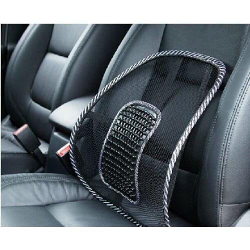 1PCS Car Seat Office Chair Back Cushion Posture Corrector Black Mesh Ventilate Cushion Pad Pain Relief Seat Back Lumbar Massage