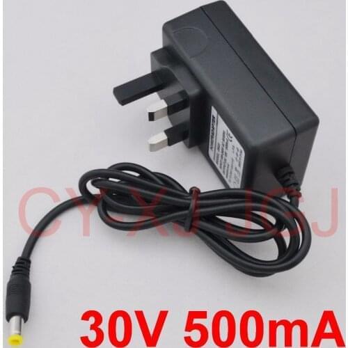 1pcs 30V 500mA UK plug For BOSCH Athlet Vacuum cleaner Charger Home wall charging Power supply