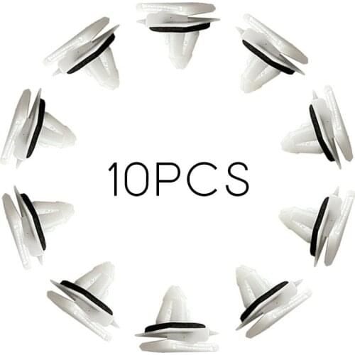 10Pcs Car Bumper Clips Push Fender Flare Fastener For Ford Plastic Rivet Retainer Clips Replace Car Plastic Fixed Clips