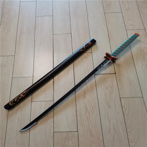 104CM Kimetsu no Yaiba Sword Weapon Demon Slayer Kochou Shinobu Cosplay Agatsuma Zenitsu PU Material Sword Anime Ninja Katana