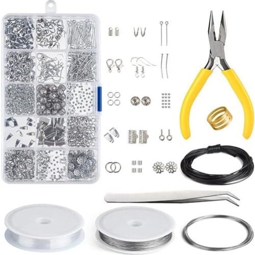 15 Grid Diy Handmade Jewelry Earrings Jewelry Accessories Set Open Ring Tool Pliers