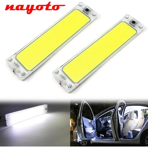 2pcs 12-24V COB Auto Truck Trailer LED Light Car Indoor Interior Light Reading Bulb Roof Ceiling Work Lamp for Offroad Boat Van