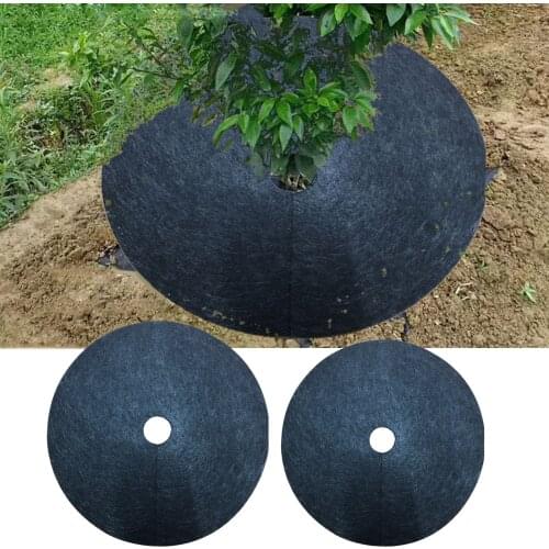 Protection Weed Mat Tree Guard Pads Weeding Cloth 10pcs 52 X 52 X 0.3 Cm 12pcs Prevent Grass And Weeds Black Garden Non-woven