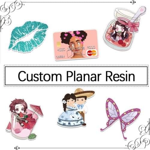 30/50pcs cartoon custom planar resin character planar resin