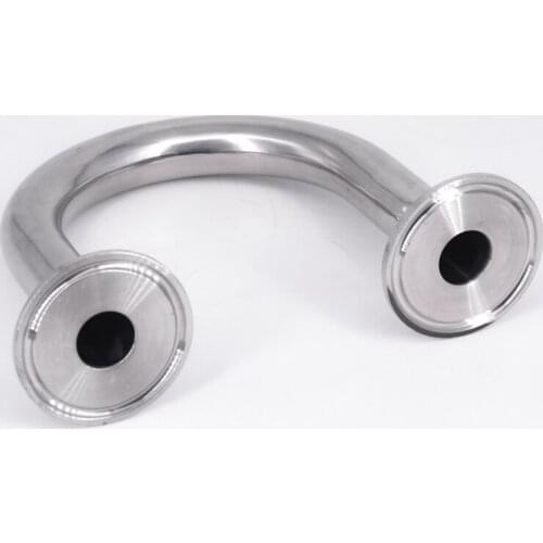 32mm 1.25" Pipe OD 1.5" Tri Clamp U Shaped Return 180 Degree Bend SUS 304 Stainless Sanitary Fitting Spliter Homebrew