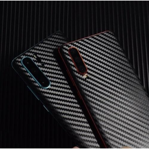 3D Carbon Fiber Skins Film Wrap Skin Phone Back Paste Sticker For HUAWEI P30 Pro P20 Lite Mate 20X 20 Pro HONOR 8X 9 10 Lite V10