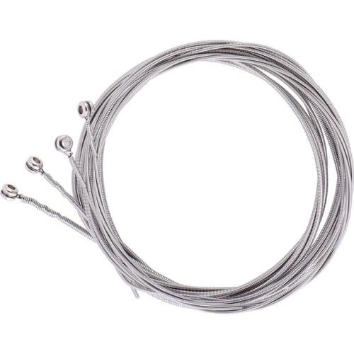4 Pcs Stainless Steel Bass Strings Bass Guitar Parts Accessories Guitar String Silver Plated Gauge Bass Guitar Music Accessories