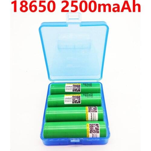 4PCS liitokala lii-25R high capacity 3.6V 18650 2500mAh rechargeable Li-ion battery INR18650-25R Toys flashlight tools