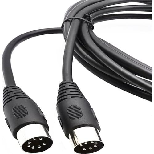 7 Pin Din Midi male to male Cable Foot Switch to Amp/Synth/Rocktron/Fender/Fractal cord 1m 1.5m 3.0m