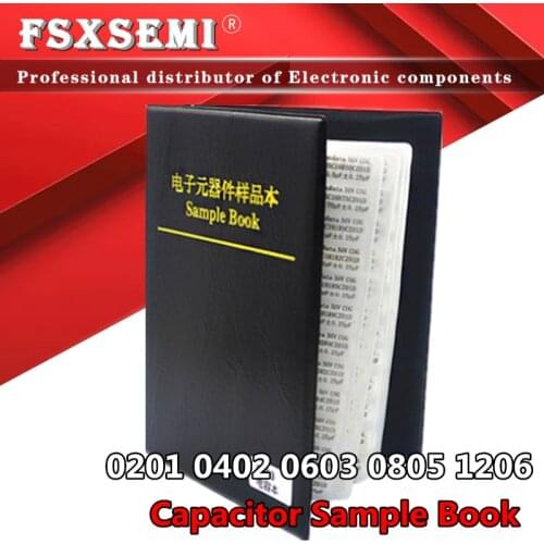 80/90/92values X50pcs 25pcs 0201 0402 0603 0805 1206 Capacitor Sample Book 0.5pF~10uF SMD Chip Capacitors Assortment Kit