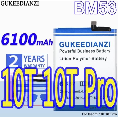 High Capacity GUKEEDIANZI Battery BM53 6100mAh For Xiaomi 10T 10T Pro