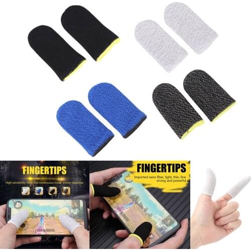 2pcs Breathable Game Controller Finger Cover Sweat Proof Non-scratch Touch Screen Gaming Finger Thumb Sleeve For Pubg Mobile