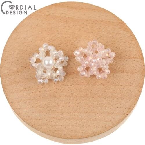 Cordial Design 30Pcs 27*27MM DIY Accessories/Hand Made/Crystal Charms/Flower Shape/Jewelry Findings & Components/Decoration