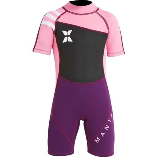 Kids Short Sleeve Wetsuit Swimwear Bathing Suit One Piece Swimsuit UPF50+ Wetsuits Surfing Swimming Diving Suit
