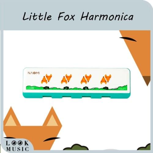 Little Fox 4 hole Harmonica Key of C Instrument Early Education Toy For Beginners Gift