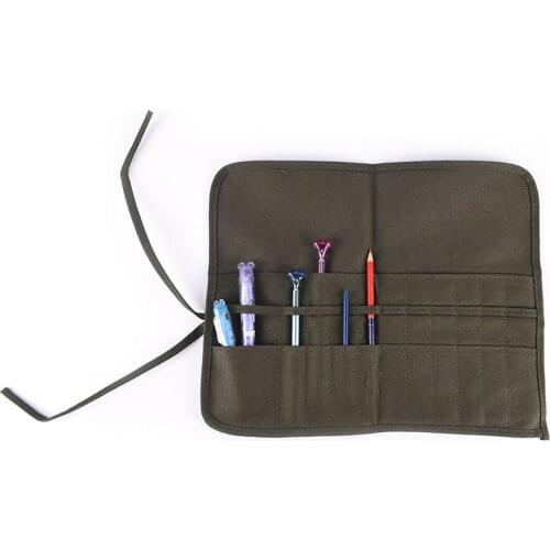 Canvas Roll Up Paint Brush Bag Cases For Artist Draw Pen Watercolor Oil Brush School Arts Supplies 41*33cm