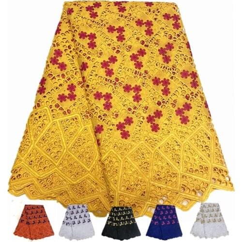 Fashion 100% Cotton African Laces Fabric 2020 High Quality Dry Lace French Swiss voile Embroidery Lace Fabric 5Yards Wedding