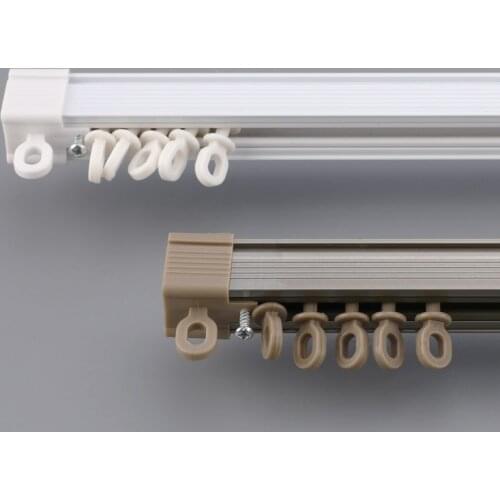 Curtain rail White Modern style Visible Track Mute Nano Silencer Curtains accessories Quality Straight Curtain track