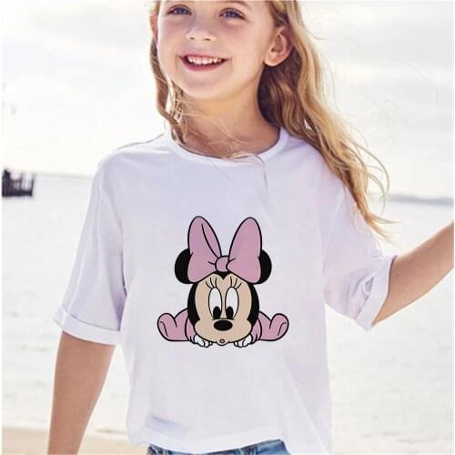 New Product Summer Disney Cute Print T Shirt Kids Mickey T-shirts Gifts Baby Clothes Short Sleeve Girls Boys Tee Tops Kawaii