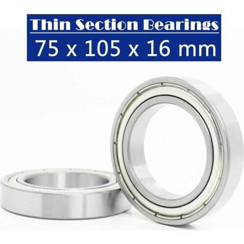 6915ZZ ABEC-1 (2PCS) 75x105x16MM Metric Thin Section Bearings 61915ZZ 6915Z