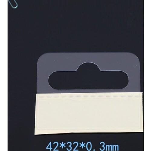 Custom Clear Plastic Tab With 3M Adhesive Promotional PVC/PET Plastic Self Adhesive Die Cutting Display Rack Adhesive Hang Tab