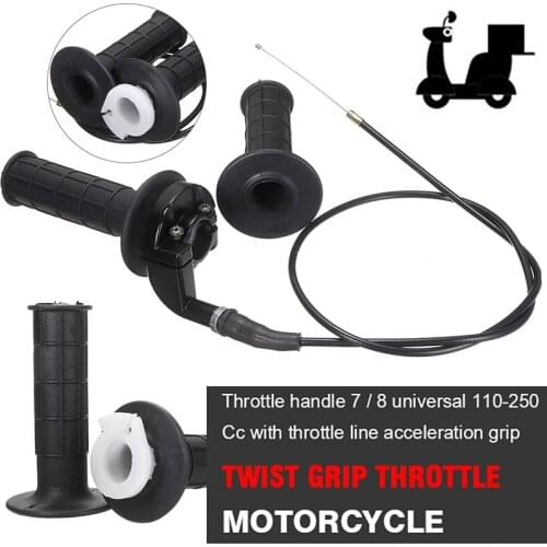 1set Motorcycle Grip Throttle Turn 22mm 7/8" 110-250cc Twist Throttle Cable Acceleration Hand Grip Off-road ATV DIY Moulding