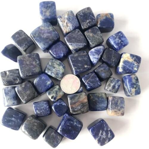100g natural blue minerals quartz tumbled stone large size blue-veins stone gemstone gravel for gifts