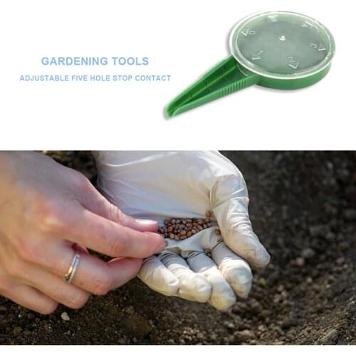 Seed Dispenser Garden Seeder Seed Spreaders Gardening Hand Planter Sower Tool with Adjustable Hole Size for Garden Planting