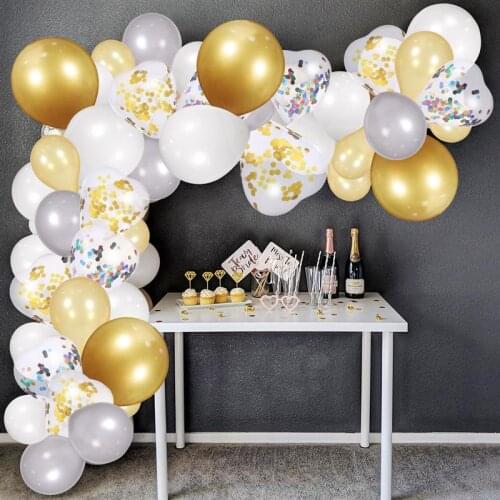New hot gold heart-shaped paper confetti sequins balloon set party balloon set birthday wedding decoration