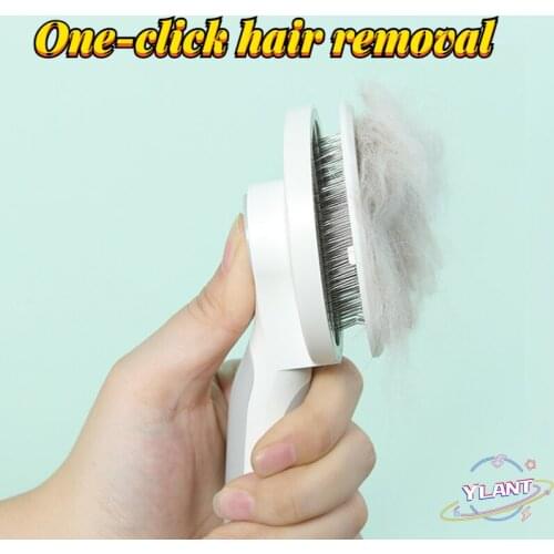 SWT Dog and Cat Removes Undercoat Tangled Hair Massages Particle Pet Comb Improves Circulation Self Cleaning Slicker Brush