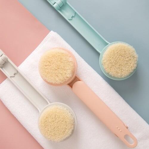 Long Handle Bath Shower Brush Body Spa Remove Dead Skin Maasage Sponge Holder Bathroom Accessories Kit Foot Wash Cleaner Windows