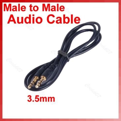 Male to male Stereo 3.5mm Jack Headphone Audio Lead Cable Wire 0.95M Black New