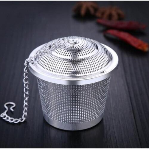 Stainless Steel Tea Infuse Locking Spice Tea Strainer Medicinal Herbs Hot Pot Seasoning Infuser Strainer Basket Infuser Tools